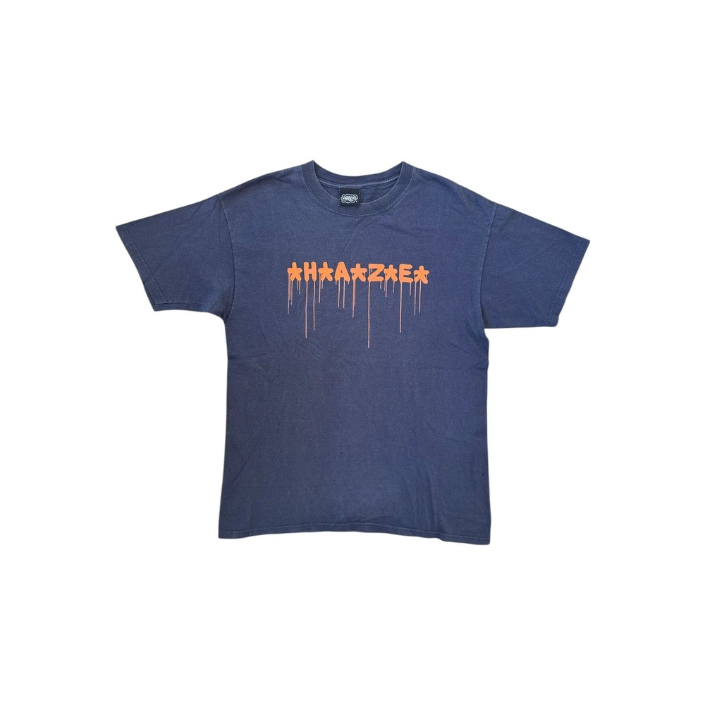 Haze Drip Logo Shirt Mens L Blue Good 90s Streetwear Graphic Tee